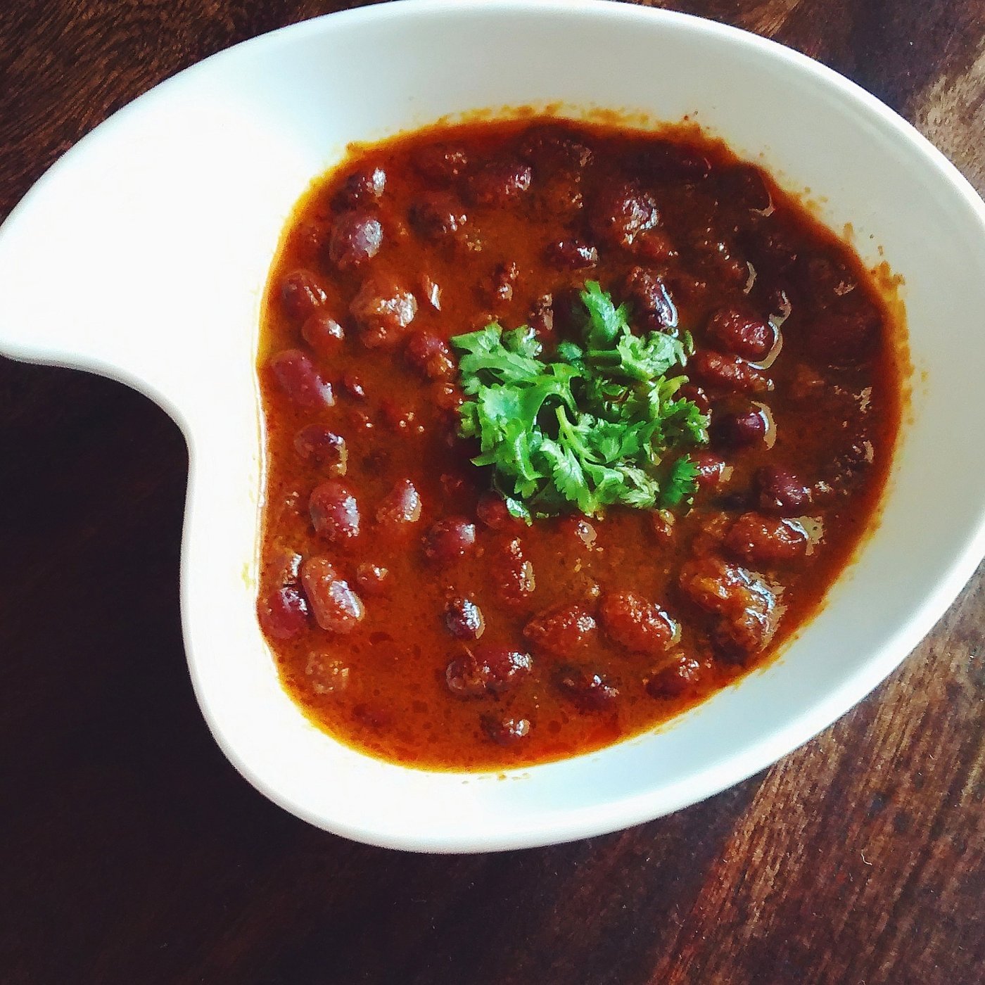 A bowl of rajma masala